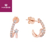 HABIB Round Diamond Earring in 375/9K Rose Gold 456751121