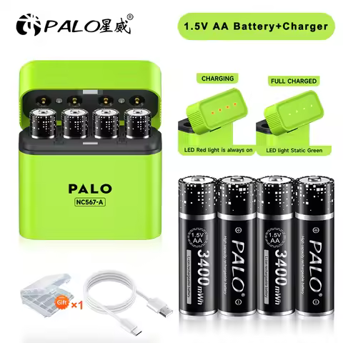 1.5V AA Batteries AA Lithium Ion Battery 2A AA Rechargeable Battery for Remote Control Smart Door Lo