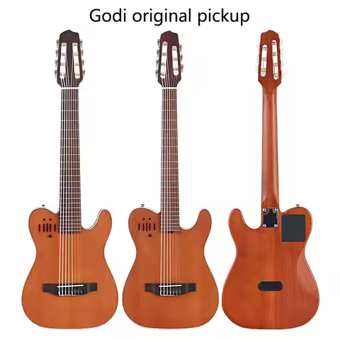 Vintage Color Silent Electric Classical Guitar 7 Strings 8 String GODI Pickup High Grade Silent Guit