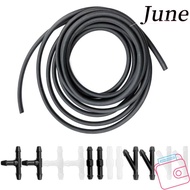 JUNEGOODS Windshield Washer Nozzle Kit, 4 Meter Washer Fluid Hose Windshield Washer Hose, Hose Conne