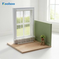 [Koolsoo] Dollhouse Window Blind Mini Louvered Curtain Realistic 1 12 Scale White