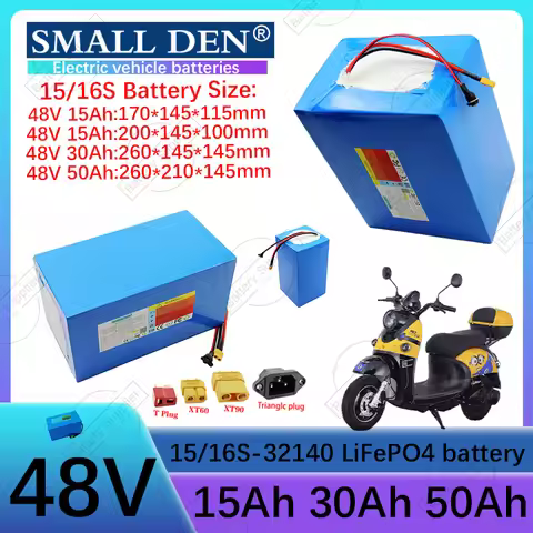 48V 30ah 15Ah 50Ah LiFePo4 Battery Pack 32140 Built in BMS 0-2400W Motor High Power Lithium Iron Pho