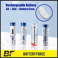 Rechargeable Battery 1.2V Ni-MH AA AAA Battery BMAX 1280 1300 1580 3600 AA Battery Case Storage