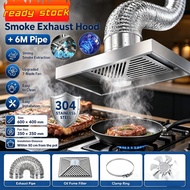ready🔥kitchen cooker hood stainless steel Oil fume purifier kitchen Wall mounted exhaust fan hood Tu