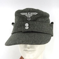 WW2 German Army Solider M43 Field Wool Cap Hat & German Eagle Badge Pin