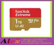 台灣代理商公司 SanDisk Extreme Micro SDXC MicroSD 1T 1TB U3 A2記憶卡