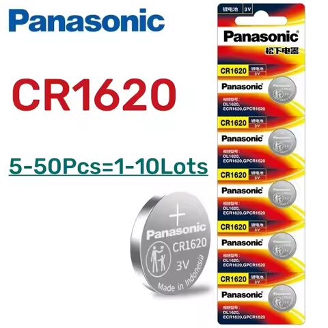 5-50pcs Original PANASONIC CR1620 CR 1620 3V Lithium Battery For Watch Calculator Clock Remote Contr