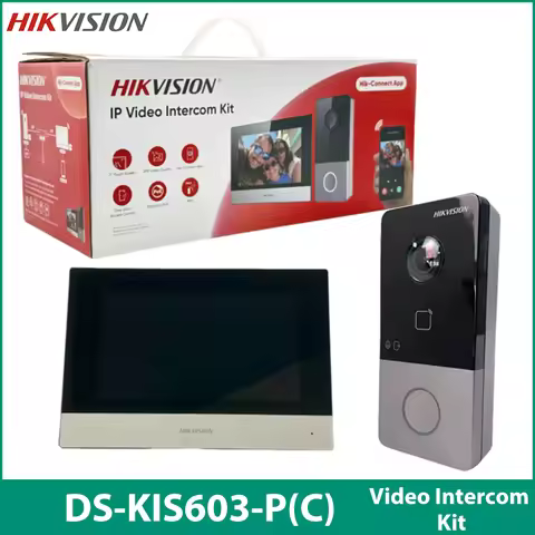 Hikvision DS-KIS603-P(C) IP Video Intercom Kit Multi-language DS-KV6113-WPE1(C) DS-KH6320-WTE1 POE/W