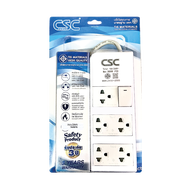 CSC POWER รางปลั๊กไฟ มาตรฐาน มอก.16A 3600W 3-5ช่อง 3-5เมตร รับประกัน3ปี