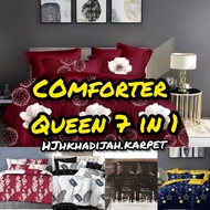 cadar comforter queen 7in1/size queen/comforter gebu/set comforter queen size/cadar queen fitted/cad