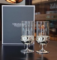 WEDGWOOD 威基伍德 Vera Wang 愛之結繩香檳杯&蠟燭台歐式 實用 擺飾酒杯