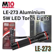 M10 LE-273 Aluminium 3W LED Flash Light Torch Light. 3x AAA batteries included.