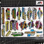 ( isi 18 ) Sticker Hologram Vjar Yerex Cutting Variasi Stiker Motor Variasi Thailook Setiker Helm St