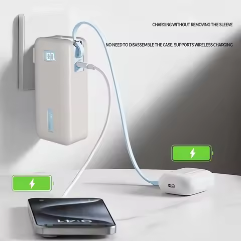 Eco-Friendly Silicone Portable Charger Case for Anaker NANO 3-in-1 10000mAh A1637 Power Bank Shockpr