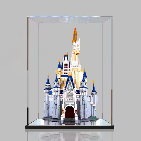 Mirror Acrylic Display Box Clear Assemble Countertop Storage Case Stand Protect Showcase for Figures