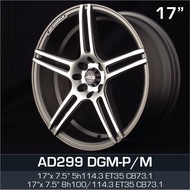 AD 17 inch 7.5JJ 4X100 4X114.3 / 5X114.3 ET35 ORI CAR SPORT RIMS WHEELS AD299