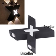 BRSELLER Wall Mount Lamp, X Shaped IP65 Waterproof Wall Light, Energy Saving 7W AC 85-265V Aluminum 