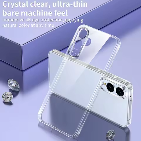 Luxury Silicone Soft Case For Samsung Galaxy S25 Edge S25 Ultra S25+ Plus Clear Ultra Thin Cover For