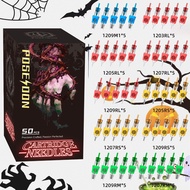 Halloween POSEIDON Tattoo Needles - 50 Pack Tattoo Cartridge Needles RL/RS/RM/M1 Mixed Sizes for Pro
