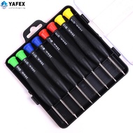 <YF> 8pcs Precision Torx Cross Screwdriver Set Repairing Tool T3 T4 T5 PH000 SL1.5