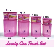 Tupperware One Touch Pink Lovely One Touch Set