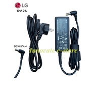 LG 12V 2A 6.5*4.4mm monitor adapter with needle plug