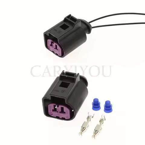 1 Set 2 Pin Female 1J0973772 Waterproof Engine Speaker Housing Auto Generator Plug Socket For VW Mag
