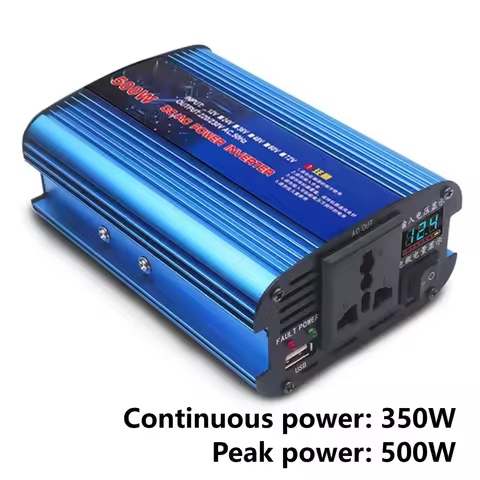 350W 12V 24V 36V 48V 72V To 220V Modified Sine Wave Inverter With USB Dual Display Solar Intelligent