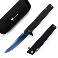 VicShark Pocket Knife, Hunting knives knives for men 9Cr18MoV Steel Blade G10 Handle EDC Knife with