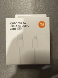 全新 小米 Xiaomi 3A USB-A to USB-C 充電線