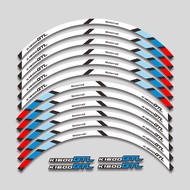 motorcycle accessories Wheels Sticker Reflective Stripe Tape Rim Tire Decorative Decals Set For BMW 