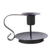 MH European-Style Retro Candlestick Wrought Iron Paint Black Candle Holder Metal Crafts Home Home Ornaments Photography