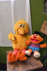 1997s芝麻街恩尼&大鳥布偶