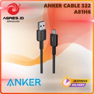ANKER 322 USB-A TO USB-C CABLE 3FT/6FT 0.9M/1.8M BRAIDED A81H6/A81H5