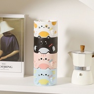 Cat ceramic cups, cartoon cups, stacking cups, cat cups, family drinking cups, coffee cups, essentia