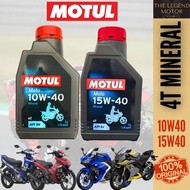 Motul Moto 10W40 15W40 15W40 10W 40 Mineral 4T Engine Oil Motorcycle Lubricant Minyak Hitam Enjin Mo