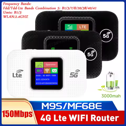 4G LTE Wireless WiFi Router Smart WiFi M9S/MF68E LCE Hotspot Portable WiFi Mobile Hotspot Plug Play