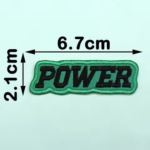 For Bmw Power Letter Patch Embroidered Badges Iron On Patches Slogan for Clothing Jeans Hats thermoa