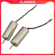 [FlameerMY] RC Quadcopter Drone Spare Motors for   H36 and  E010, Pack of 2 - Silver