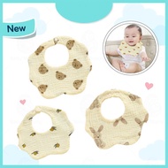 ReadyStock %Cotton Bib 6 layers Baby Bibs 360 Degree Reversible Bib Newborn Kids Feeding Saliva Towe