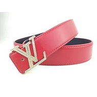 Original LV Genuine Leather Men's Belt Smooth Buckle Korean Version Casual Young Fashion Letter Cow Pants All Combined