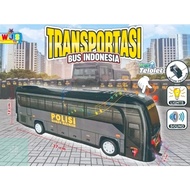 Children's Toy Police Bus Corps Brimob Police Car Light & Sound Friction WJS262