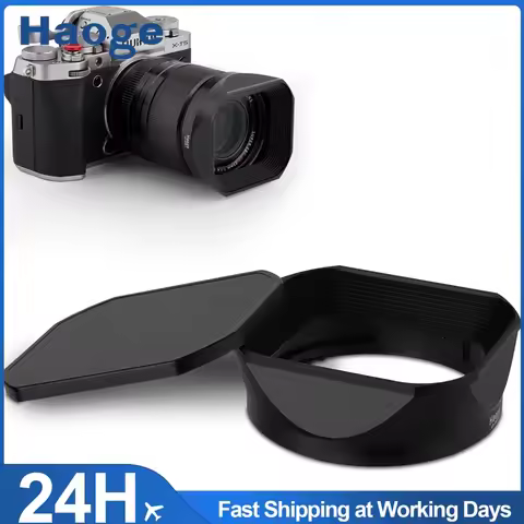 Haoge Metal Square Lens Hood for Fujifilm Fujinon Fuji XF16-50mm F2.8-4.8 R LM WR&XF33mm F1.4 R LM W