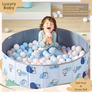 【LuxuryBaby】7CM Thick Ocean Ball For Ball Pit 120CM Eco-Friendly Soft Baby Ball Pit Foldable Playpen