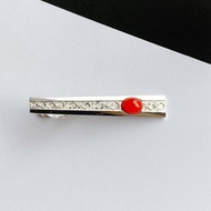 Suehiro [Scarlet] 景泰藍領帶夾，純銀景泰藍