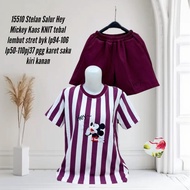 MS 15510 Hey Mickey Striped Suit, Thick, Soft, Stretch KNIT T-Shirt