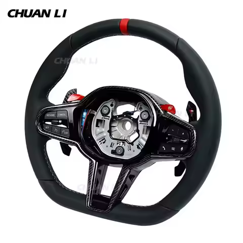Carbon Fiber Leather CS Steering Wheel for BMW G30 G31 G32 G20 5 6 7 8 Series M3 M4 M5 ACC Heated Vi