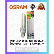 OSRAM DULUXSTAR 3U 18W E27 LIGHT BULB (DAYLIGHT 865) SIRIM LAMPU