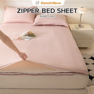 not move bedsheet zip sheet Stripe single bed small bed pink/blue/green zipper case queen size bedsh