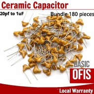 10pc Monolithic Ceramic Capacitor 20pf to 1uf